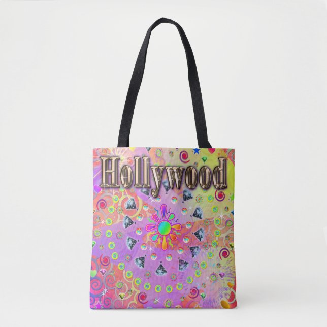 Hollywood Lucky Golden Tote Bag (Front)