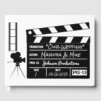 Hollywood Movie Clapboard Wedding Guest Book