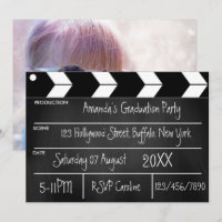 Hollywood Movie Graduation Party Chalkboard Photo