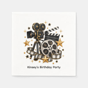 Hollywood Movie Night Birthday Party Napkin