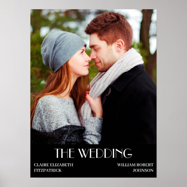 Hollywood Movie Poster Wedding Welcome Sign (Front)