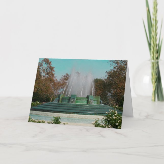 Hollywood Mulholland Memorial Fountain Holiday Card (Front)