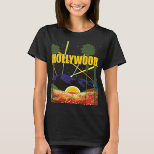 Hollywood Palm Trees Sunset Travel T-Shirt