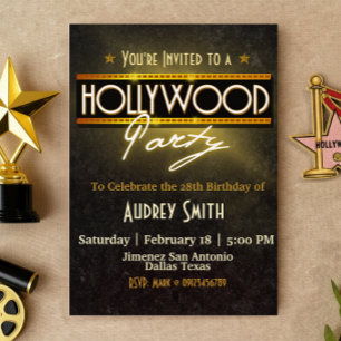 Hollywood Party Invitation