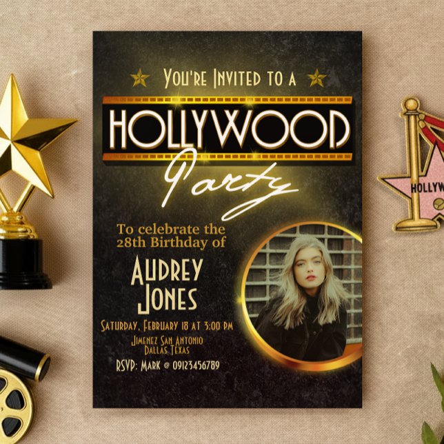Hollywood Party with Photo Invitation (Hollywood Party with Photo Invitation)