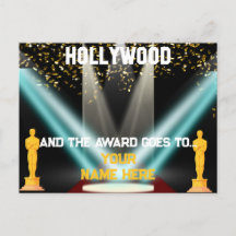Hollywood Personalised Postcard