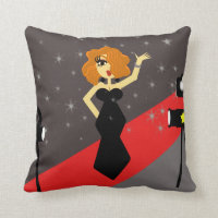 Hollywood Pop Diva Throw Pillow