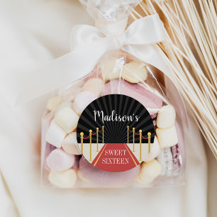 Hollywood Red Carpet Personalised Classic Round Sticker