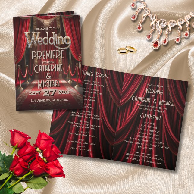 Hollywood Red Carpet Premiere Wedding Program (Creator Uploaded)