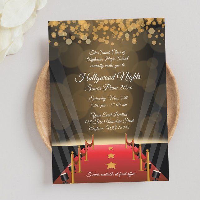 Hollywood Red Carpet Prom Formal Invitations (Creator Uploaded)