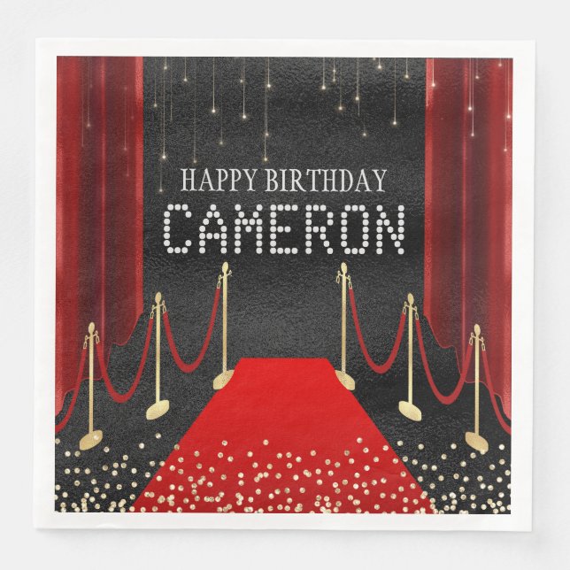 Hollywood Red Carpet VIP Party Napkin (Front)