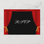 Hollywood Red Curtain RSVP<br><div class="desc">A hollywood themed red carpet RSVP card.</div>