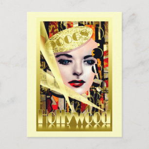Hollywood Retro Vintage Style Postcard