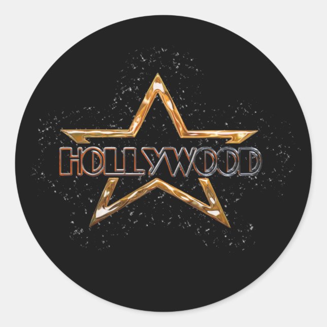 Hollywood Star Classic Round Sticker (Front)