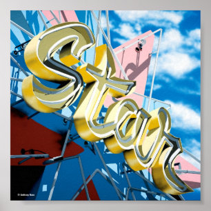 Hollywood Star Lanes on Historic Route 66 Poster