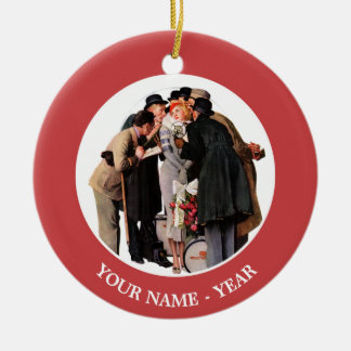 Hollywood Starlet Ceramic Ornament