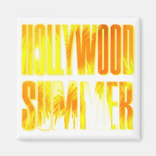 "Hollywood Summer" Yellow Orange Letter Magnet