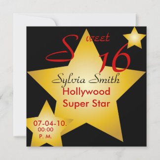 Hollywood Super Star Invitation-Customise Invitation