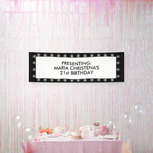 Hollywood Theatre Signboard 2.5' x 8' Banner