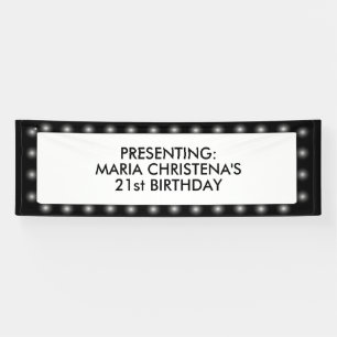 Hollywood Theatre Signboard 2.5' x 8' Banner