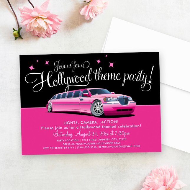 Hollywood Theme Party Invitations (Creator Uploaded)