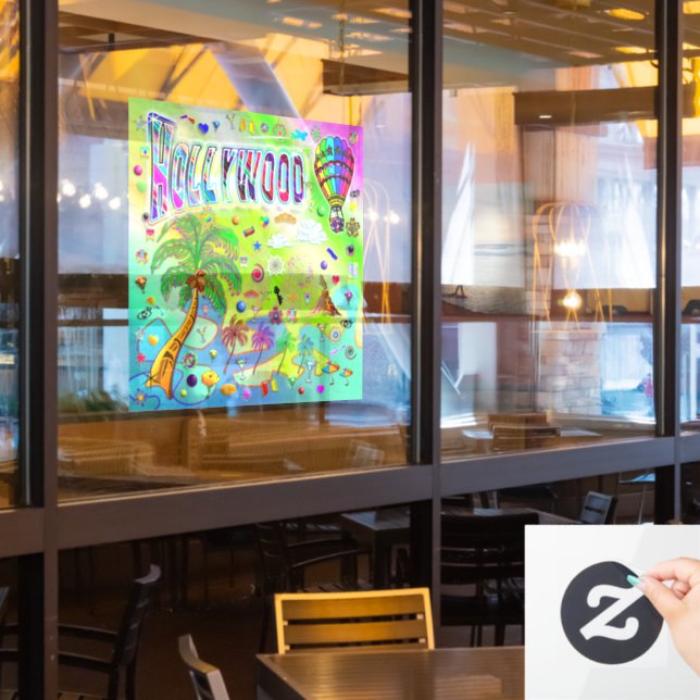 Hollywood Timeless Melody Window Cling (Restaurant Window)
