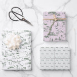 Hollywood Toile Coquette Pink & Green Wrapping Paper Sheet<br><div class="desc">Hollywood Toile Coquette Pink & Green Wrapping Paper Sheets,  White and green toil gift paper and watercolor bow gift paper.</div>