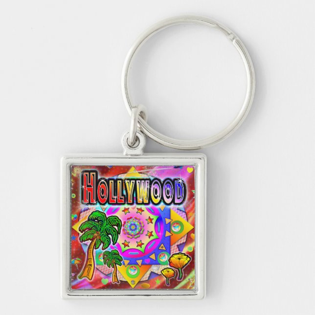 Hollywood Tropical Friends Keychain (Front)