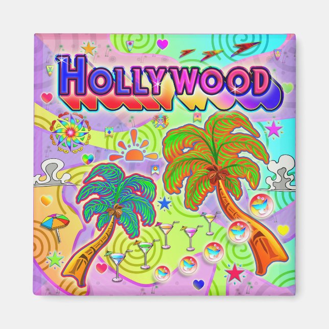 Hollywood Vacation Target Magnet (Front)