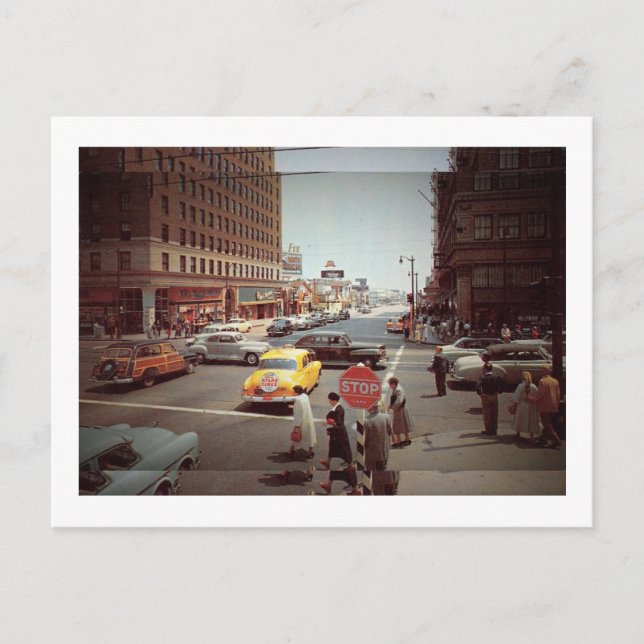 Hollywood & Vine, Hollywood, California Vintage Postcard (Front)