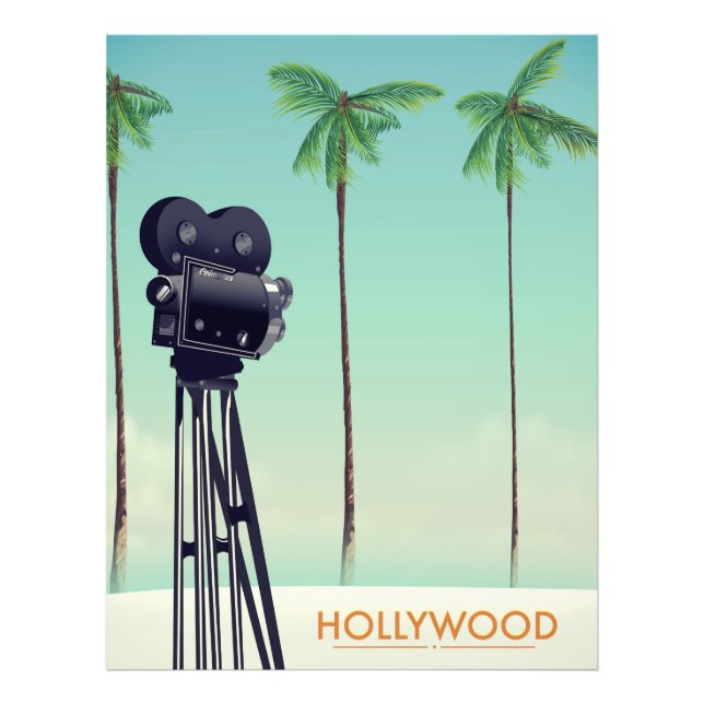 Hollywood Vintage camera Travel poster (Front)