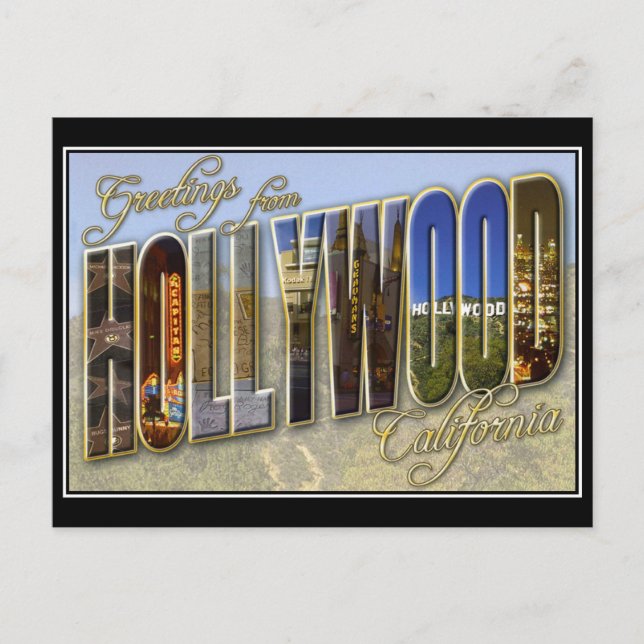 hollywood vintage postcard (Front)