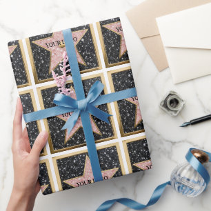 Hollywood Walk of Fame Square Coaster Wrapping Paper
