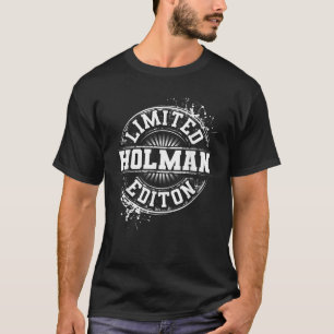 HOLMAN Funny Surname Family Tree Birthday Reunion T-Shirt
