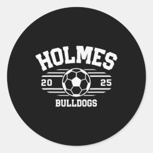 Holmes Bulldogs Soccer Byll 2025 Classic Round Sticker