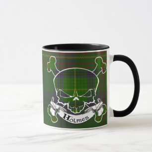Holmes Tartan Skull Mug