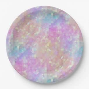 holo sparkle mosaic : paper plate