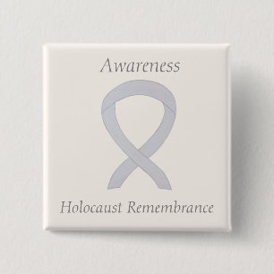 Holocaust Remembrance Awareness White Ribbon Pin