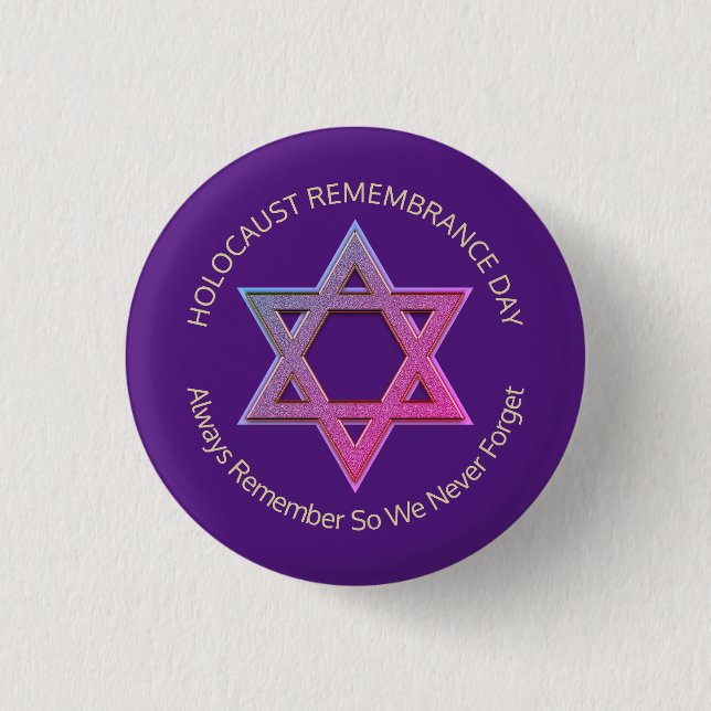 Holocaust Remembrance Day 3 Cm Round Badge (Front)