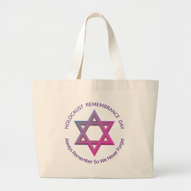 Holocaust Remembrance Day Large Tote Bag (Front)