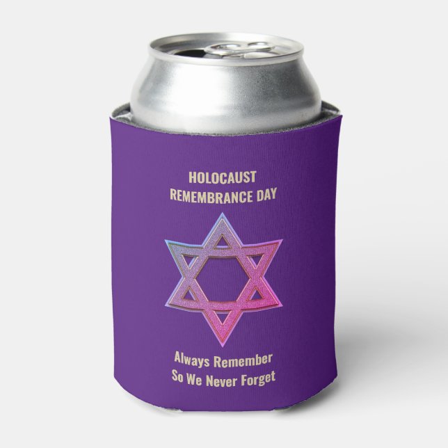 Holocaust Remembrance Day Memorial Can Cooler (Can Front)