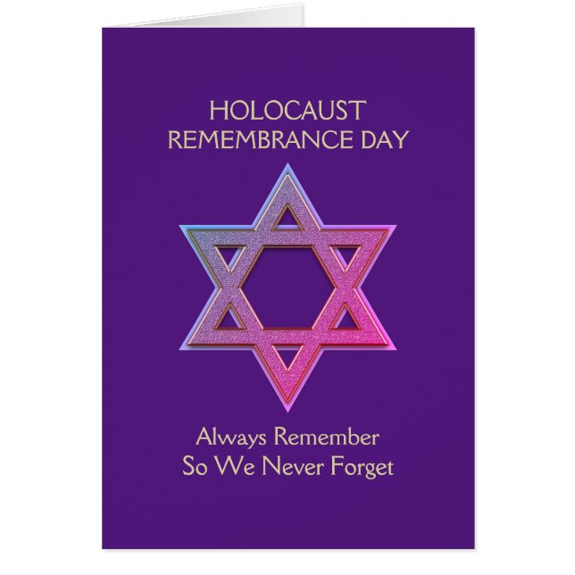 Holocaust Remembrance Day Memorial Card (Front)