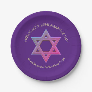Holocaust Remembrance Day Paper Plate