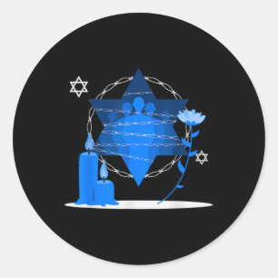 Holocaust Remembrance Memorial Day - Yom Hashoah  Classic Round Sticker