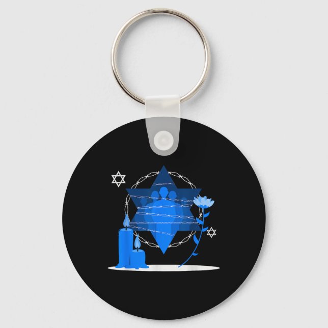Holocaust Remembrance Memorial Day - Yom Hashoah  Key Ring (Front)