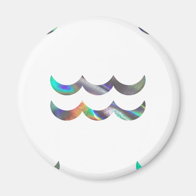 hologram Aquarius Magnet (Front)