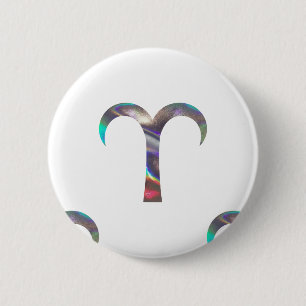 hologram Aries 6 Cm Round Badge