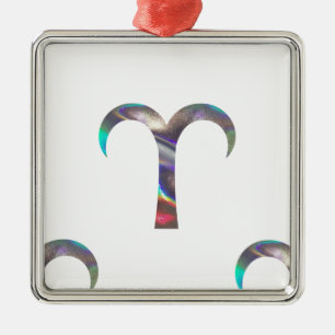 hologram Aries Metal Ornament