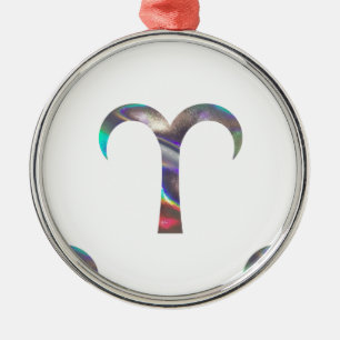 hologram Aries Metal Ornament