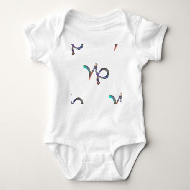 hologram Capricorn Baby Bodysuit (Front)